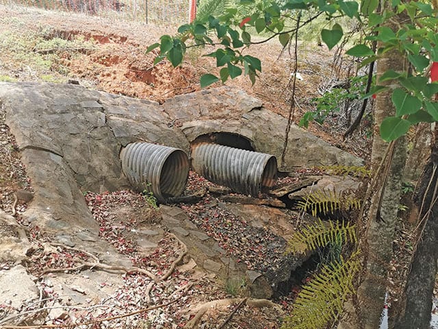 The corrugated steel pipes at the Ravenshoe project were in terrible condition.