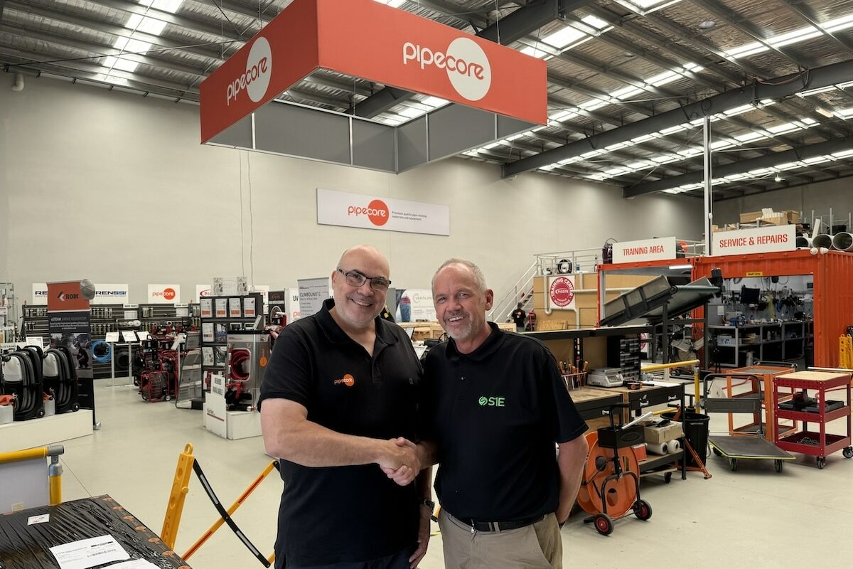 Pipe Core CEO Jason Marshall and S1E Managing Director Scott McMurray. Image: Pipe Core