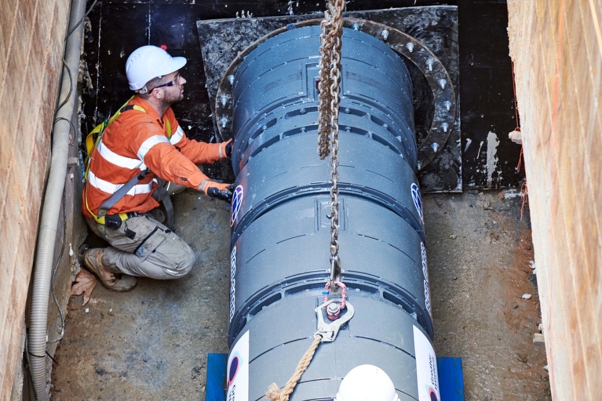 Elizabeth Street construction during a previous stage of the CBD upgrade. Image: Greater Western Water