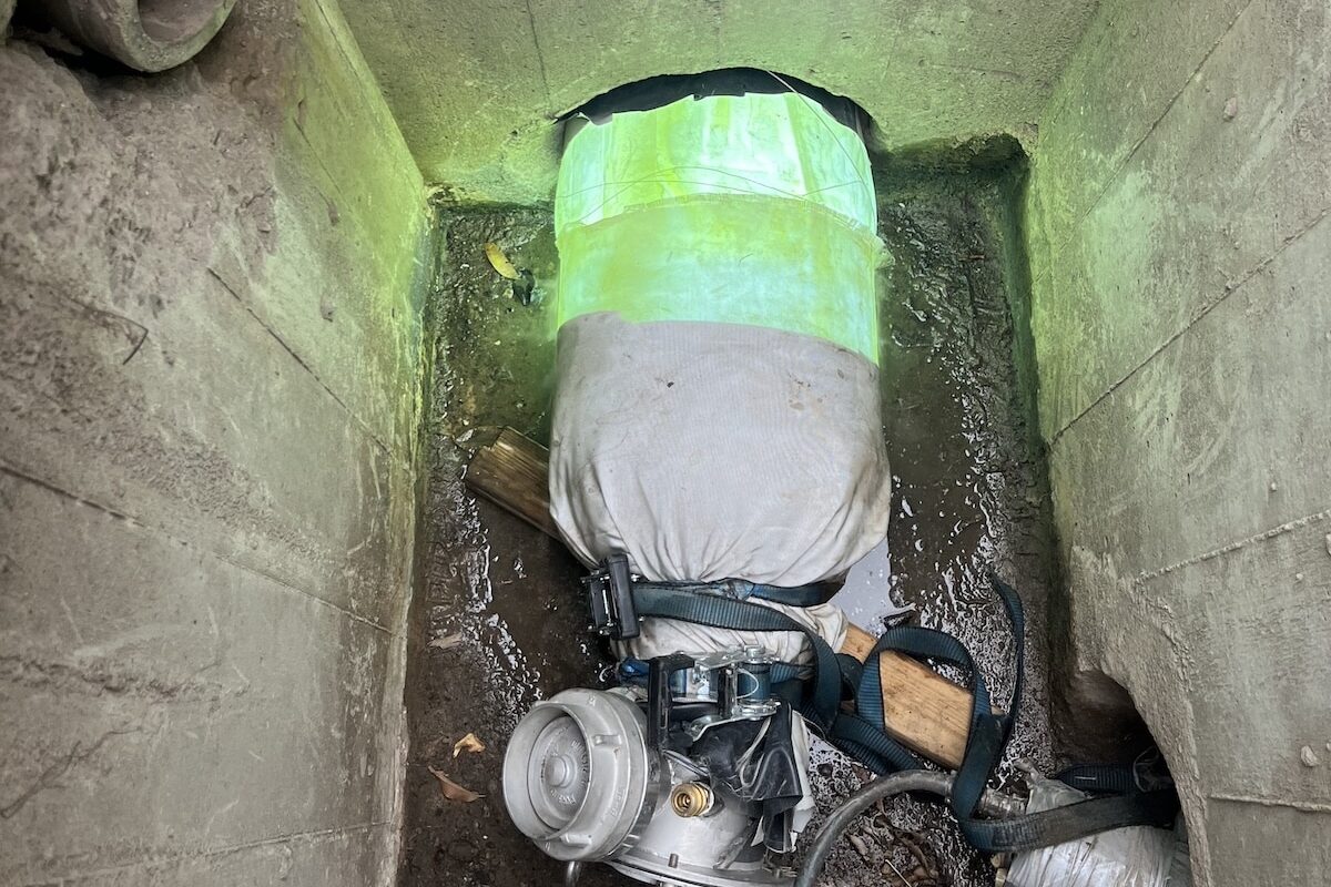 SAERTEX-LINER during curing. Image: Pipe Core