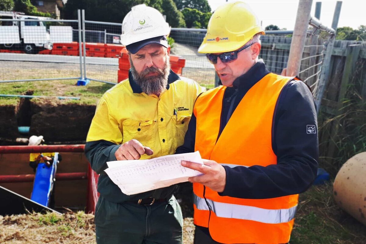 Primus Line lead pipeline engineer out in the field during an installation. Image: Primus Line