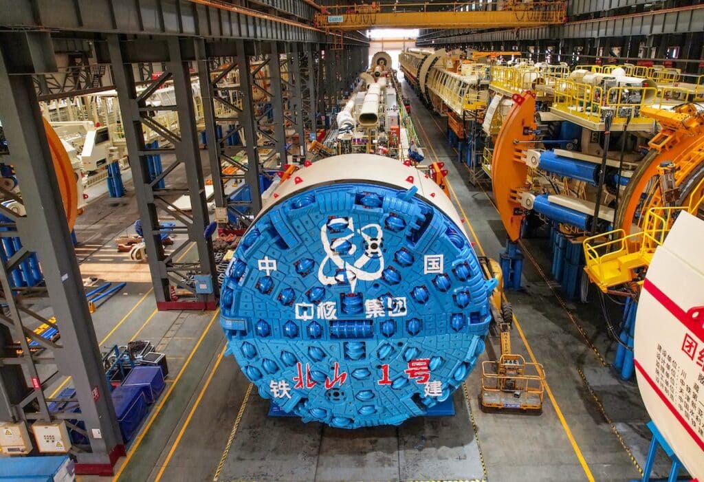 Beishan #1 is the tunnel boring machine used on the job.