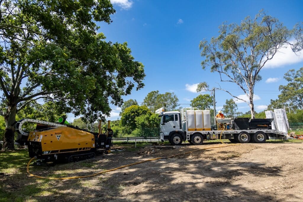 The D24 paired with the MX300 mixing system delivering reliable performance on site.