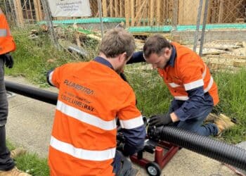 The Picote’s Flexi-Sliplining system being deployed.