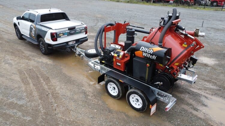 At 567L the HX20G is the largest towable hydro vac on the market on a 2.8t ATM trailer.