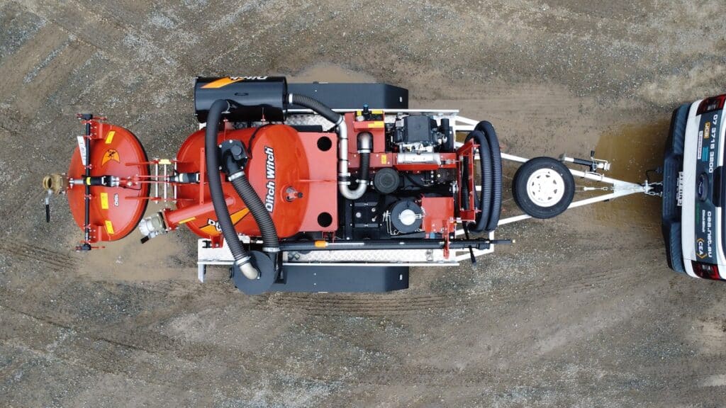 Top view of the Ditch Witch HX20G vacuum excavator.