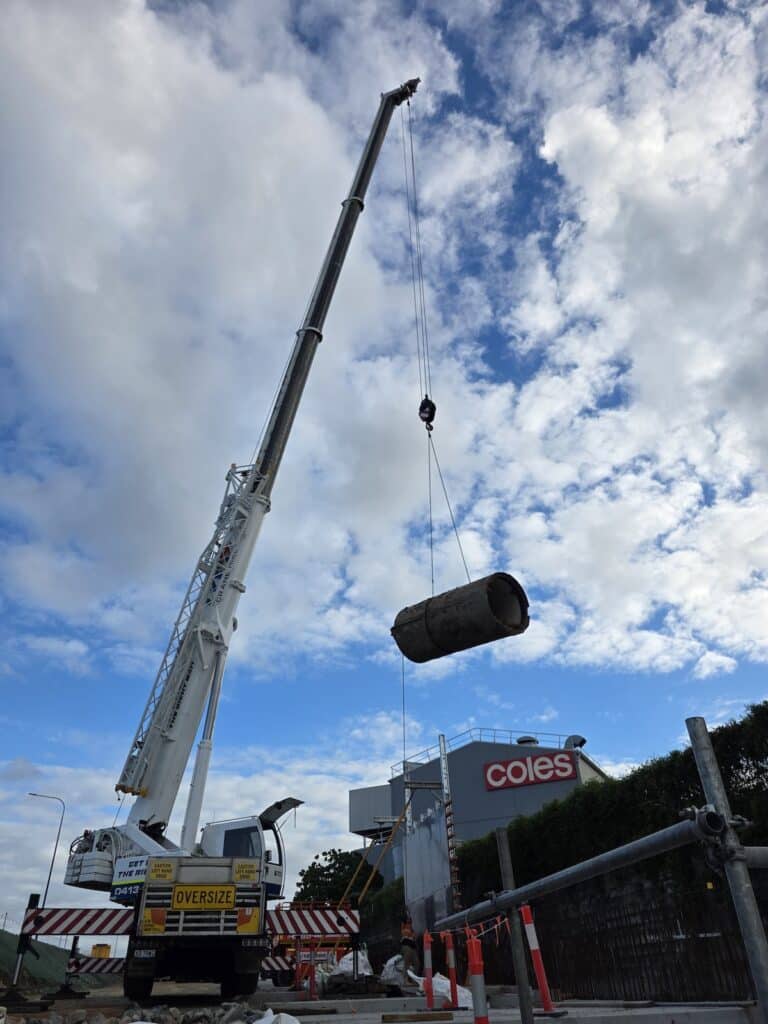 Working under the Bruce Highway near Griffin with a 1200 J Series jacking pipe.