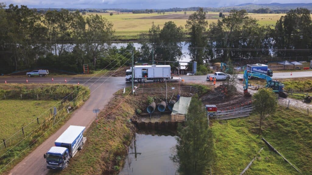 Quadcell DN1500 pipe rehabilitation site overview.