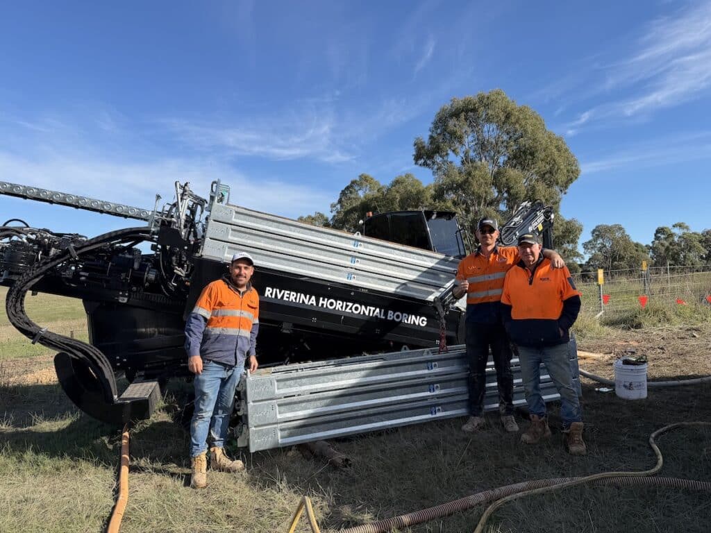 The team at Riverina Horizontal Boring with the new 20ACS rig.