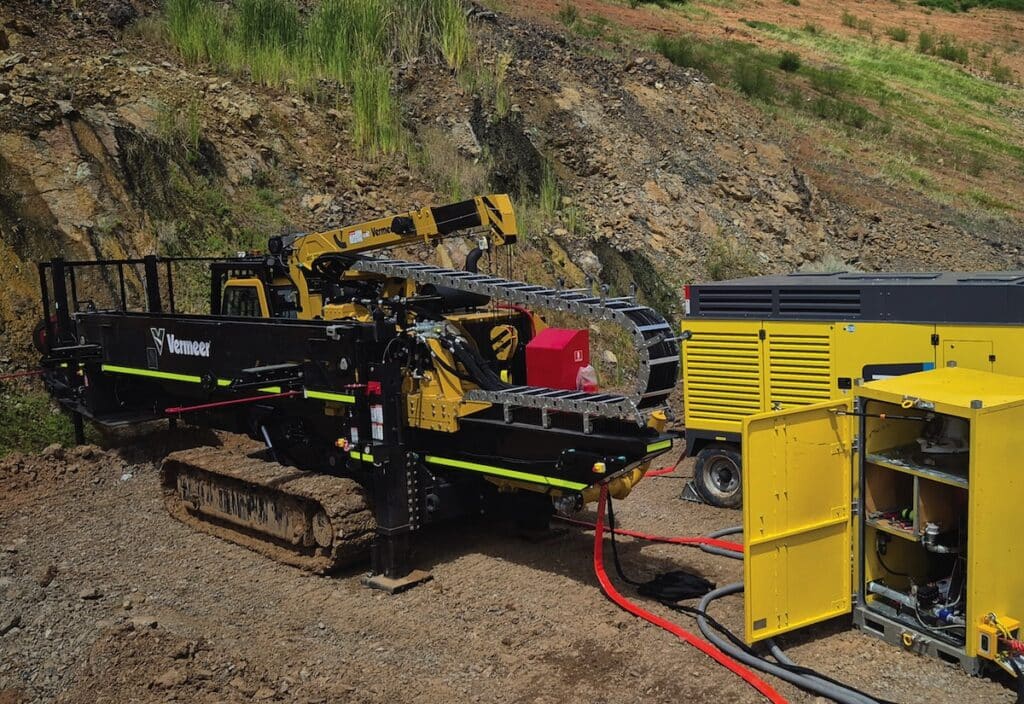 Vermeer 58t Class Pipeline HDD at work in a mining environment.