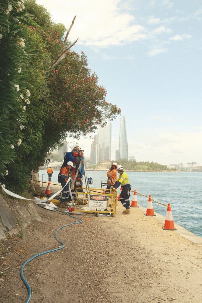 Works took place at McMahon’s Point in Sydney Harbour.