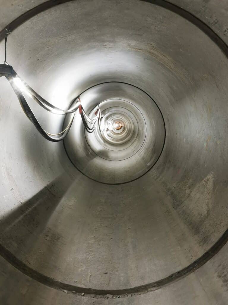 View inside the 1.2km pipeline on the Ironbark JV.